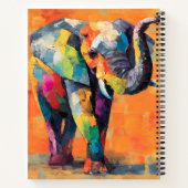 Carnet Eléphant arc-en-ciel Abstrait (Dos)