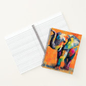 Carnet Eléphant arc-en-ciel Abstrait (Intérieur)