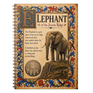 Carnet Éléphant, Art du Bestiaire Médiéval