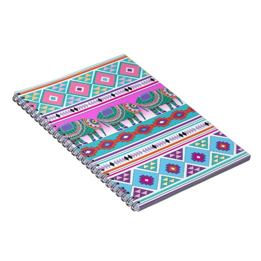 Carnet Eléphant avec Motif aztèque (Côté Droit)