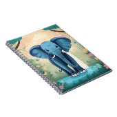 Carnet Eléphant Bébé Bleu Whimsical, (Côté Droit)
