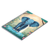 Carnet Eléphant Bébé Bleu Whimsical, (Côté gauche)