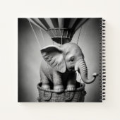 Carnet Elephant bébé dans un ballon à air chaud (Dos)
