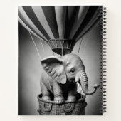 Carnet Elephant bébé dans un ballon à air chaud (Dos)