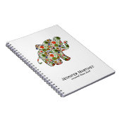 Carnet Eléphant Bébé Floral Coloré (Côté Droit)