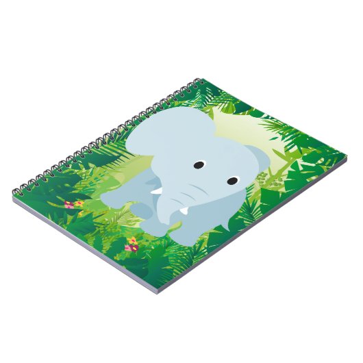 Carnet Eléphant Bébé mignon (Côté gauche)