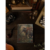 Carnet éléphant botanique vintage avec howdah