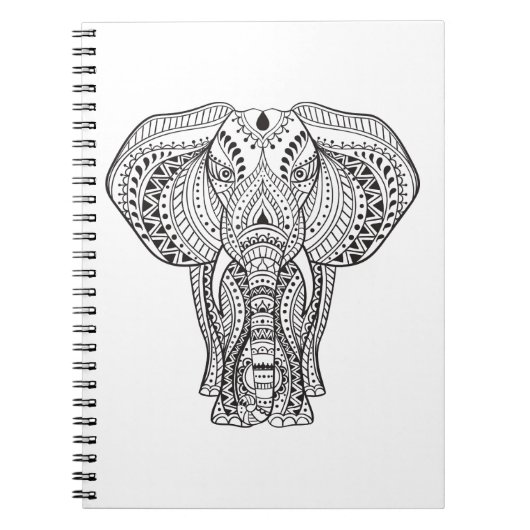 Carnet Éléphant d'Asie ethnique (Devant)