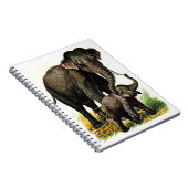 Carnet Éléphant de mère avec le veau (Côté Droit)