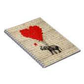 Carnet Éléphant et ballons en forme de coeur (Côté Droit)