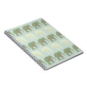 Carnet Éléphant et Mandala en Vert Clair (Côté Droit)