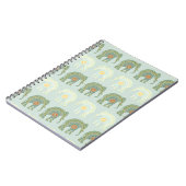 Carnet Éléphant et Mandala en Vert Clair (Côté gauche)