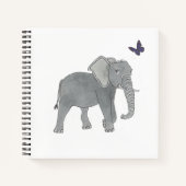 Carnet Eléphant et papillons (Devant)