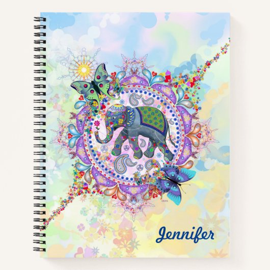 Carnet Eléphant mignon sacré (Devant)