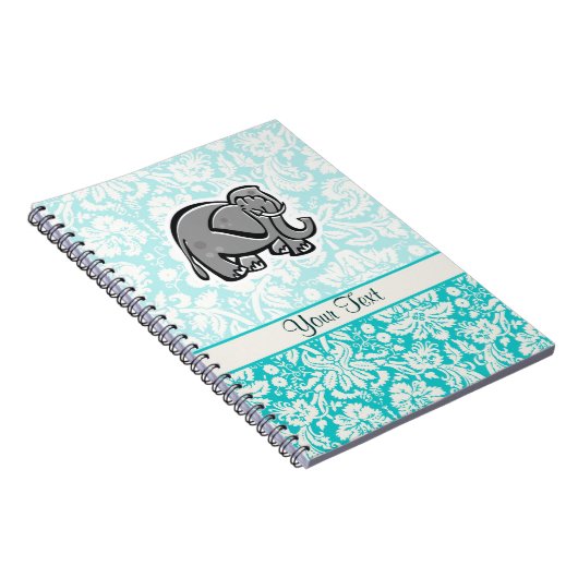 Carnet Éléphant mignon ; sarcelle d'hiver (Côté Droit)
