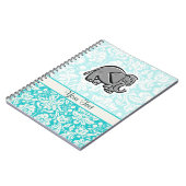 Carnet Éléphant mignon ; sarcelle d'hiver (Côté gauche)