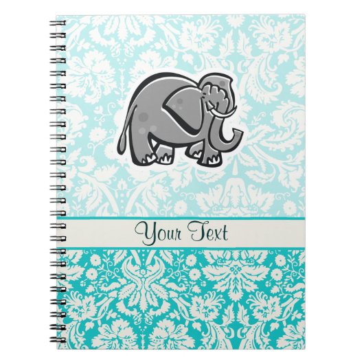 Carnet Éléphant mignon ; sarcelle d'hiver (Devant)