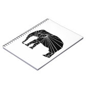 Carnet Éléphant noir géométrique (Côté gauche)