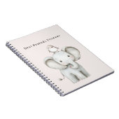 Carnet Éléphant Oiseau Mignon (Côté Droit)