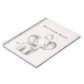 Carnet Éléphant Oiseau Mignon (Côté gauche)