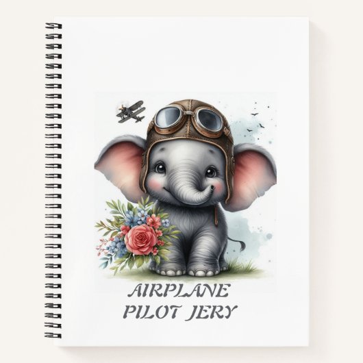 Carnet Éléphant pilote (Devant)
