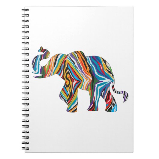 Carnet éléphant psychédélique (Devant)