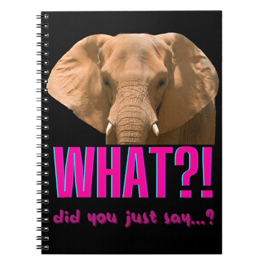 Carnet Éléphant Qu'est-ce que vous venez de dire ? (Devant)