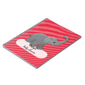 Carnet éléphant rouge de bébé (Côté gauche)