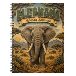 Carnet Éléphant Savane Africaine POPCUT