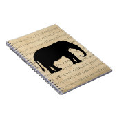 Carnet Elephant Silhouette Document Vintage des années 18 (Côté Droit)