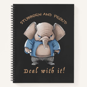 Carnet Elephant Stubborn Faire Avec Il Mignonne adorable 