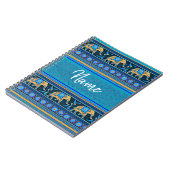 Carnet éléphants bleus Personnalisés (Côté gauche)