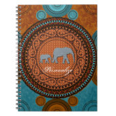 Carnet Eléphants décoré (Devant)