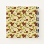 Carnet Eléphants Et Palmiers En Camouflage (Dos)