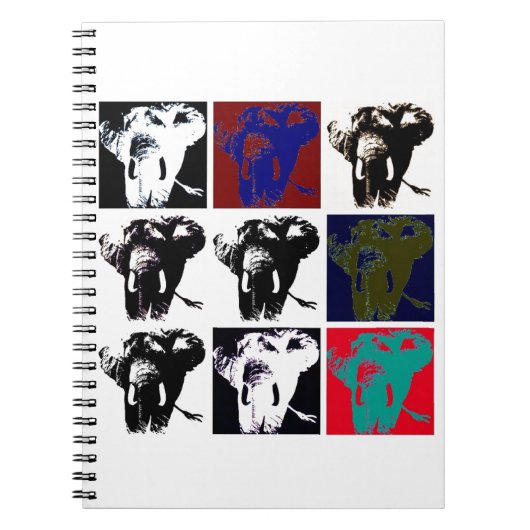 Carnet Éléphants Pop Art (Devant)