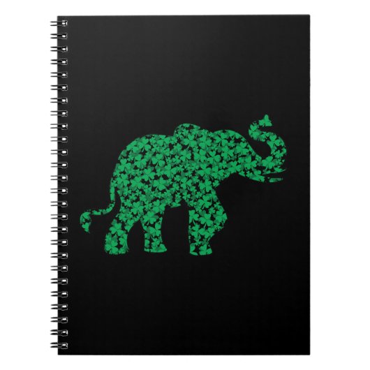 Carnet Eléphants shamrocks (Devant)