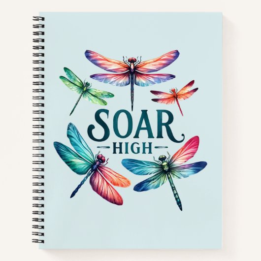 Carnet Élevée - Dragonfly Colorated Inspirational (Devant)