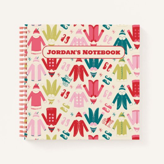 Carnet Elf Colorful Coat et Chaussures Motif (Devant)