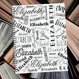 Carnet Elizabeth Black White