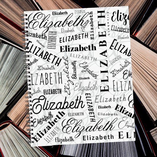 Carnet Elizabeth Black White