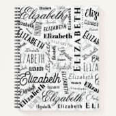 Carnet Elizabeth Black White (Devant)