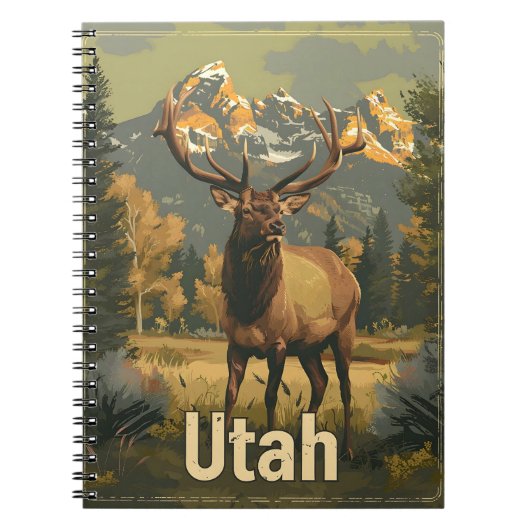 Carnet Elk Utah vintage (Devant)