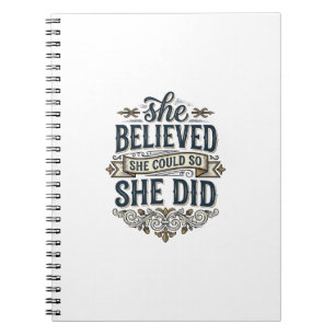 Carnet Elle a cru qu'elle a fait un t-shirt de motivation