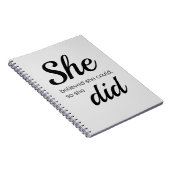 Carnet Elle a cru qu'elle pourrait ainsi elle a fait (Côté Droit)