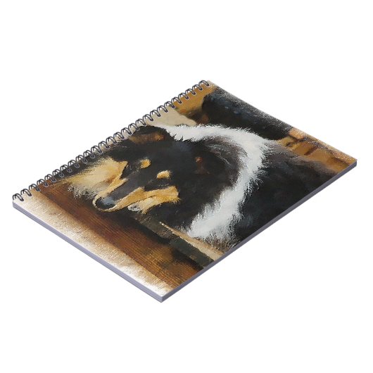 Carnet Elle Attend Tri Color Collie (Côté gauche)