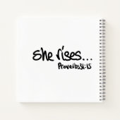 Carnet Elle cite Proverbes 31 typographie chrétienne (Dos)