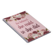 Carnet Elle Croyait Qu'Elle Pouvait Faire De La Florale D (Côté Droit)