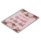 Carnet Elle Croyait Qu'Elle Pouvait Faire De La Florale D (Côté gauche)