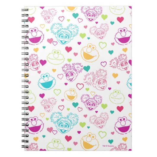 Carnet Elmo & Abby Cadabby Valentine Hearts Motif (Devant)