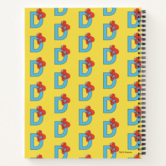 Carnet Elmo Alphabet | D Bleu (Dos)